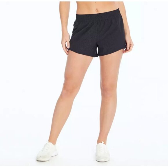 💕MARIKA💕 Black Leopard-Embossed Power Shorts NWT - Picture 1 of 13